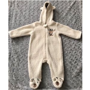 Baby Ultra-Soft Plush Hooded Jumpsuit